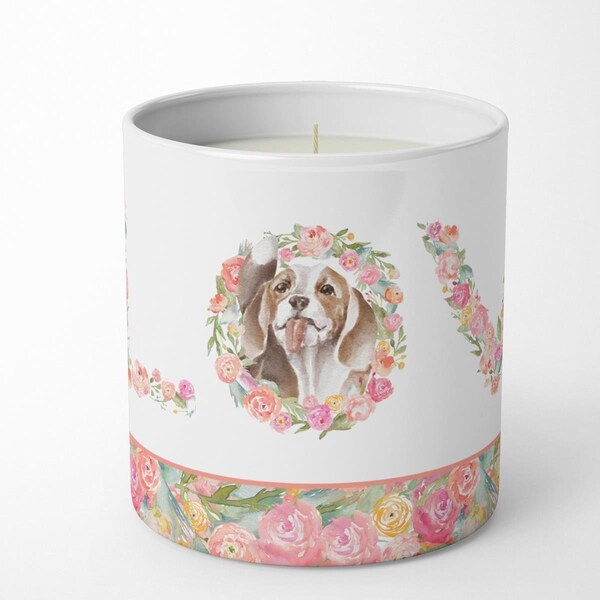 Carolines Treasures 3.75 x 3.25 in. Unisex Beagle No.1 Love 10 oz Decorative Soy Candle WDK4325CDL - main